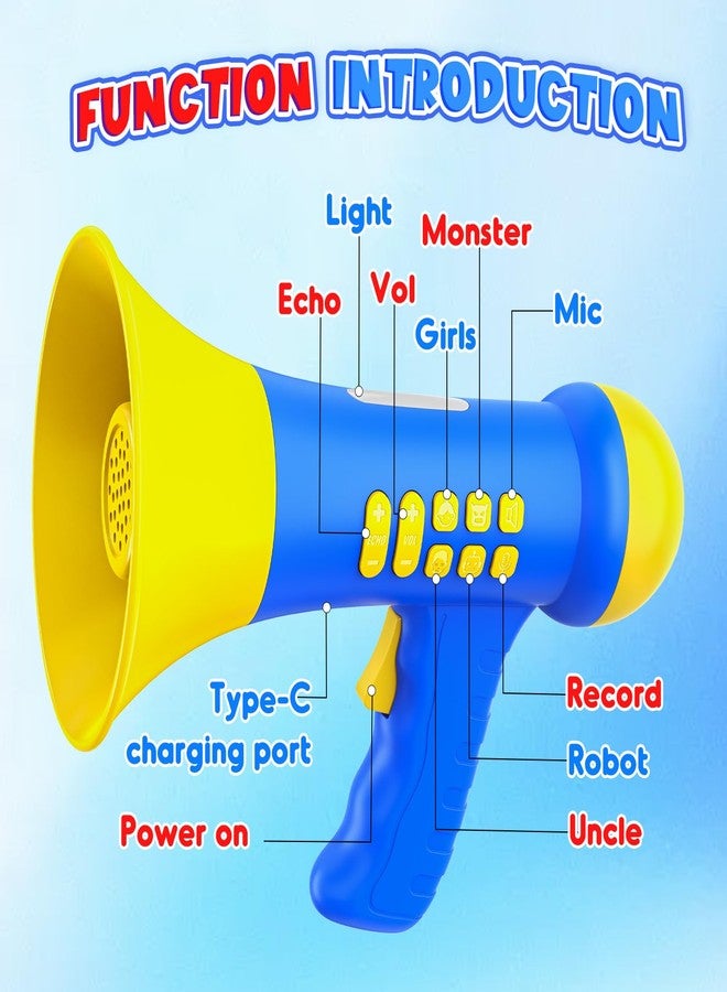 Windidi Rechargeable Voice Changer for Kid, Mini Megaphone,Toys for 3,4,5,7,8,9 Years Old Boy Girl Birthday Gifts, Microphone for Kids,Outdoor Games for Kids with Funny Sound Effects, Recording, Echo Function - Image 5